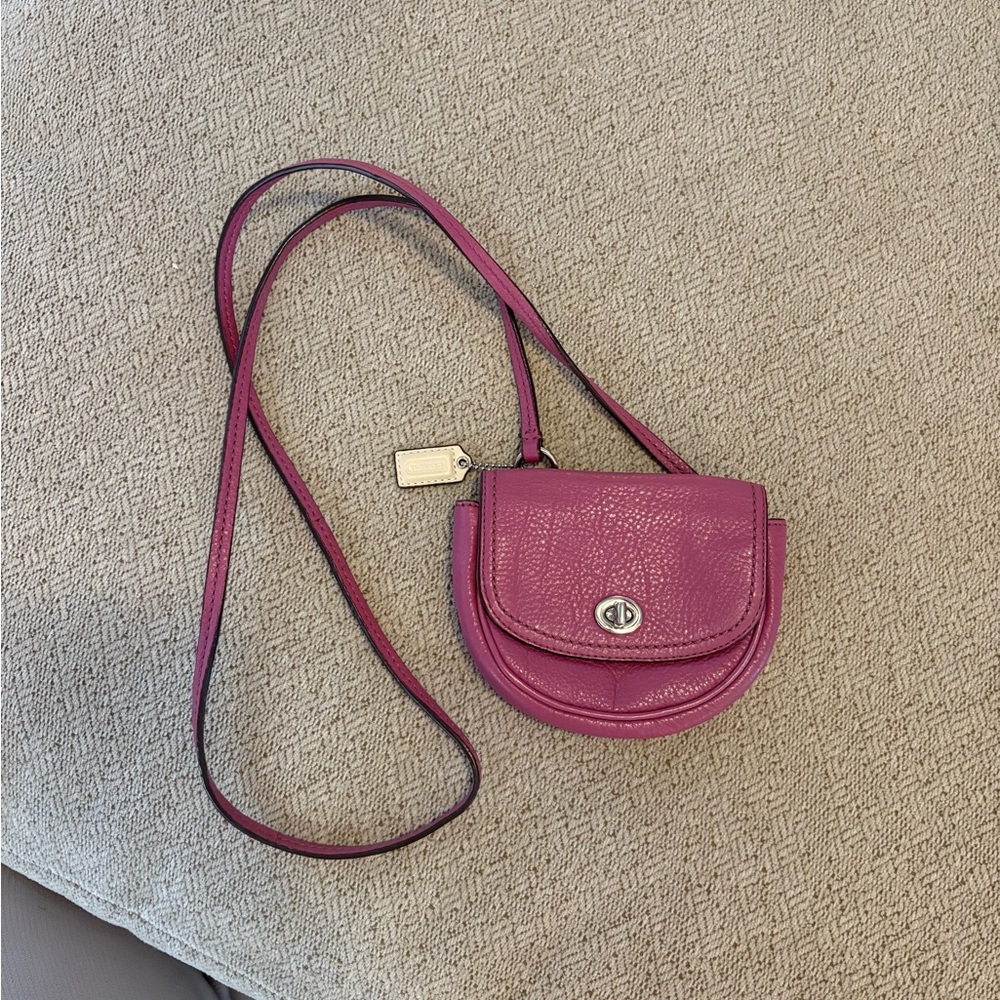 Coach Magenta Leather Crossbody Bag